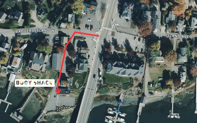 Parking map of Buoy Shack.